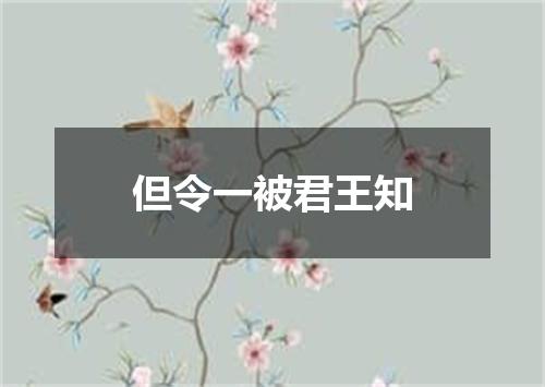 但令一被君王知