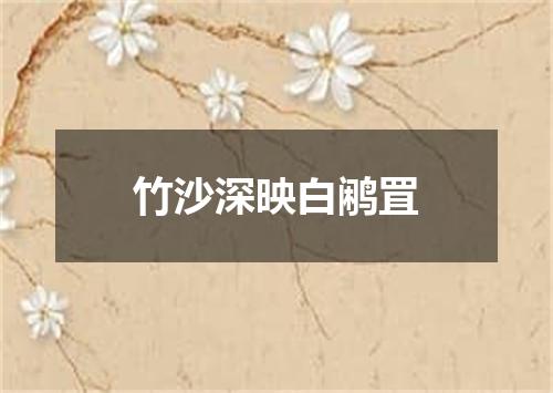 竹沙深映白鹇罝