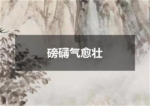 磅礴气愈壮