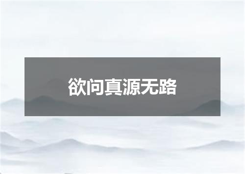 欲问真源无路
