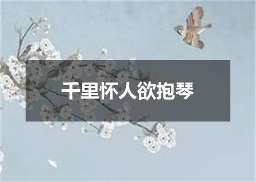 千里怀人欲抱琴