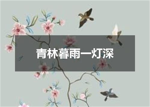 青林暮雨一灯深