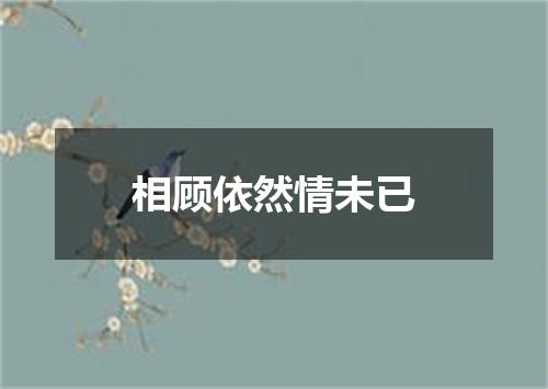 相顾依然情未已