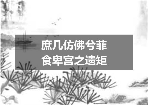 庶几仿佛兮菲食卑宫之遗矩