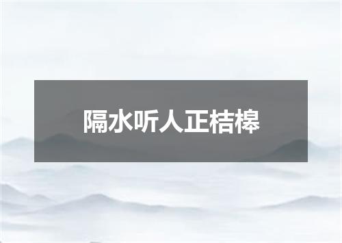 隔水听人正桔槔