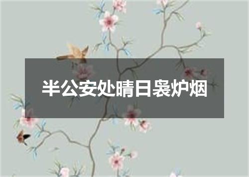 半公安处晴日袅炉烟