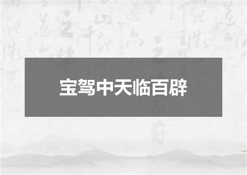 宝驾中天临百辟