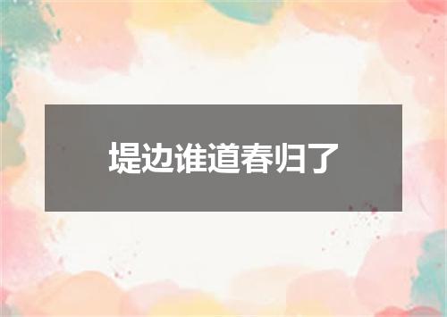 堤边谁道春归了