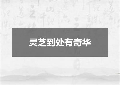 灵芝到处有奇华