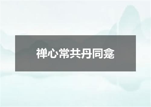 禅心常共丹同龛