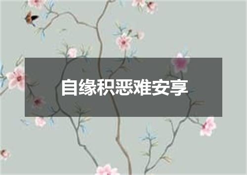 自缘积恶难安享