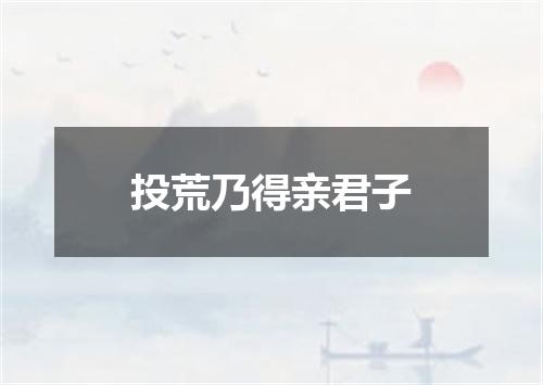 投荒乃得亲君子