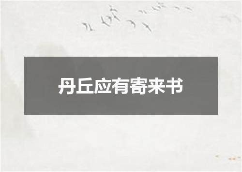 丹丘应有寄来书