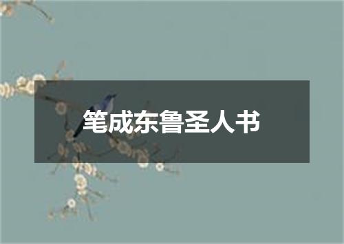 笔成东鲁圣人书