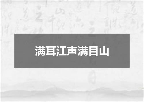 满耳江声满目山