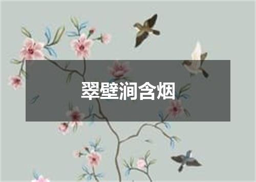 翠壁涧含烟