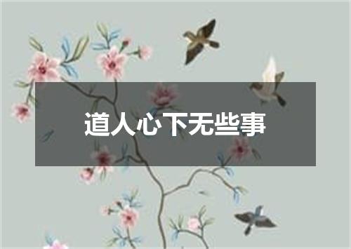 道人心下无些事