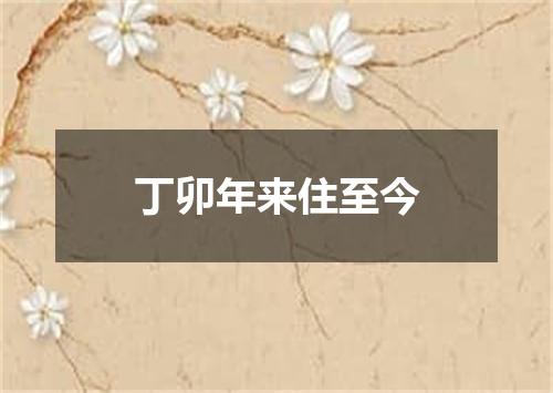 丁卯年来住至今