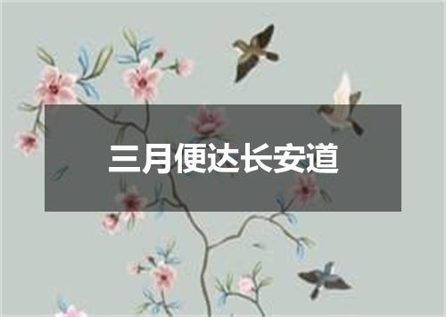 三月便达长安道