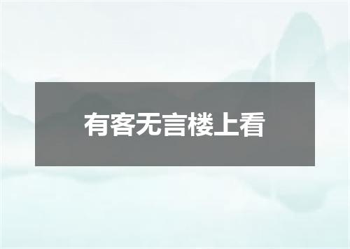 有客无言楼上看
