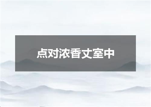 点对浓香丈室中