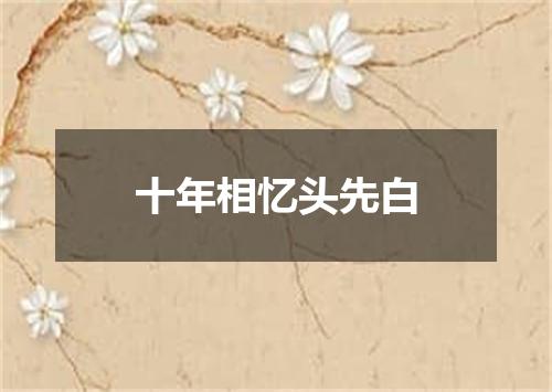 十年相忆头先白