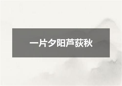一片夕阳芦荻秋