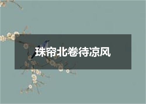 珠帘北卷待凉风