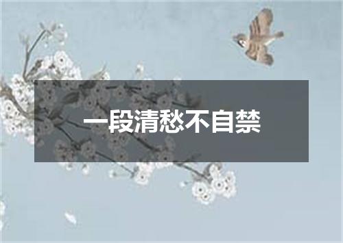 一段清愁不自禁
