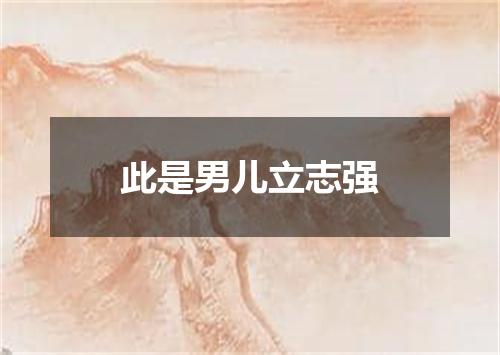 此是男儿立志强