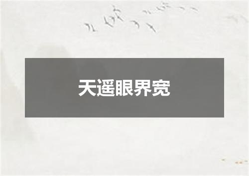 天遥眼界宽