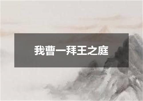 我曹一拜王之庭
