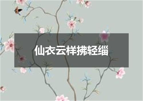 仙衣云样拂轻缁