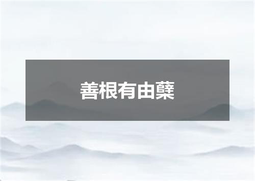 善根有由蘖