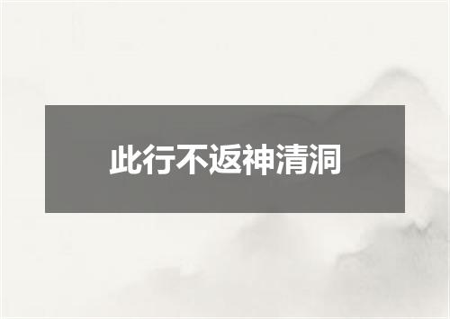 此行不返神清洞
