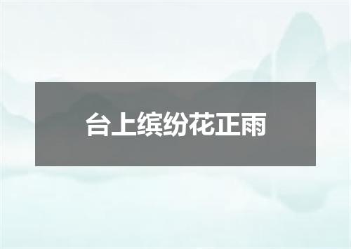 台上缤纷花正雨
