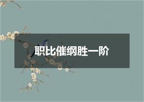 职比催纲胜一阶