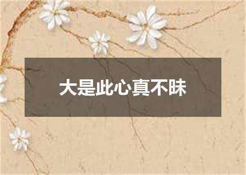 大是此心真不昧
