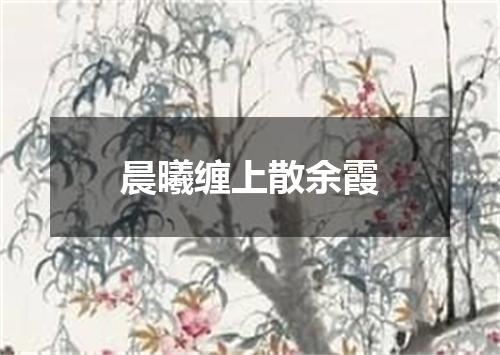 晨曦缠上散余霞