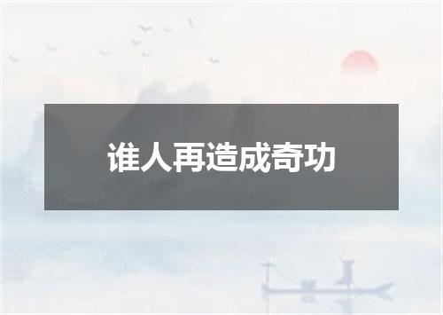 谁人再造成奇功