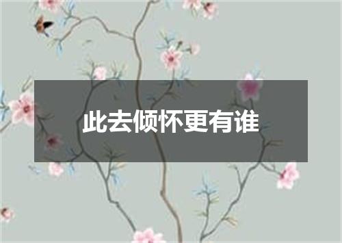 此去倾怀更有谁