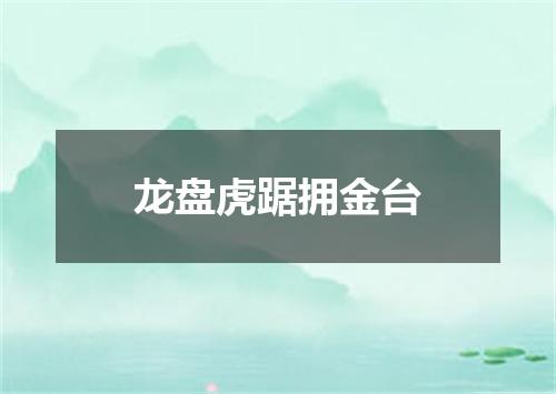 龙盘虎踞拥金台