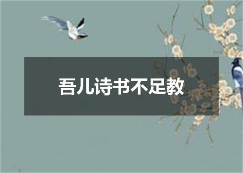吾儿诗书不足教