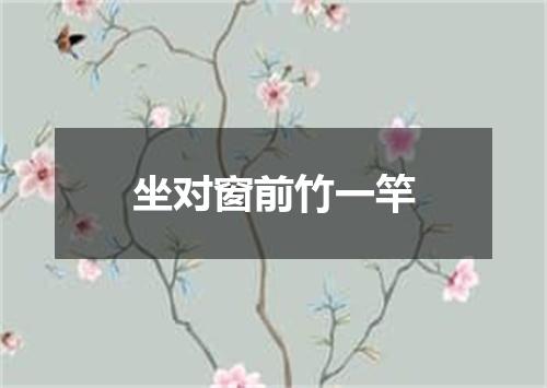 坐对窗前竹一竿