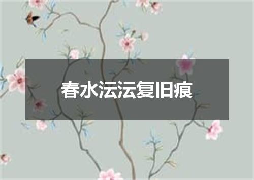 春水沄沄复旧痕