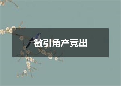 徵引角产竞出