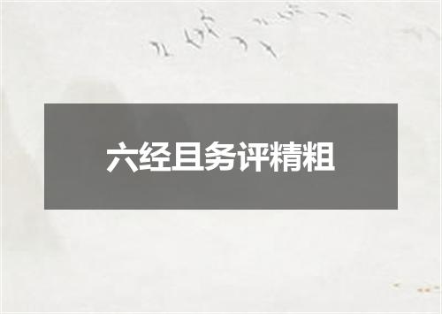 六经且务评精粗