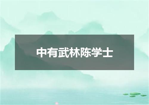 中有武林陈学士