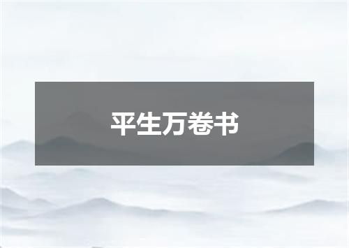 平生万卷书