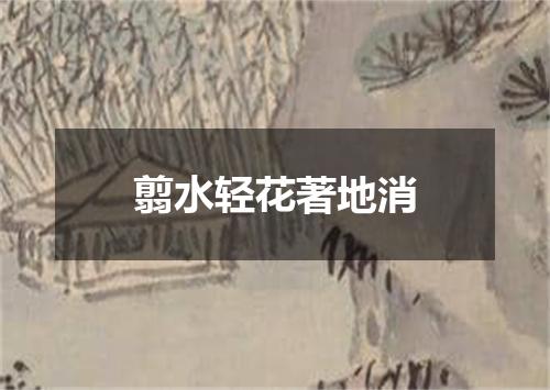 翦水轻花著地消